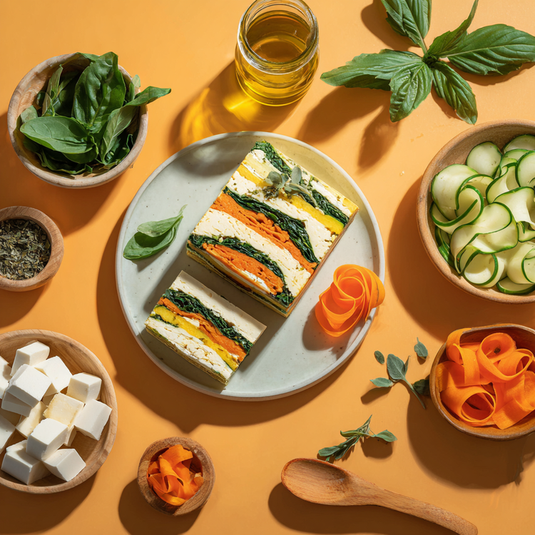 Terrina Tricolore di Verdure Estive e Tofu