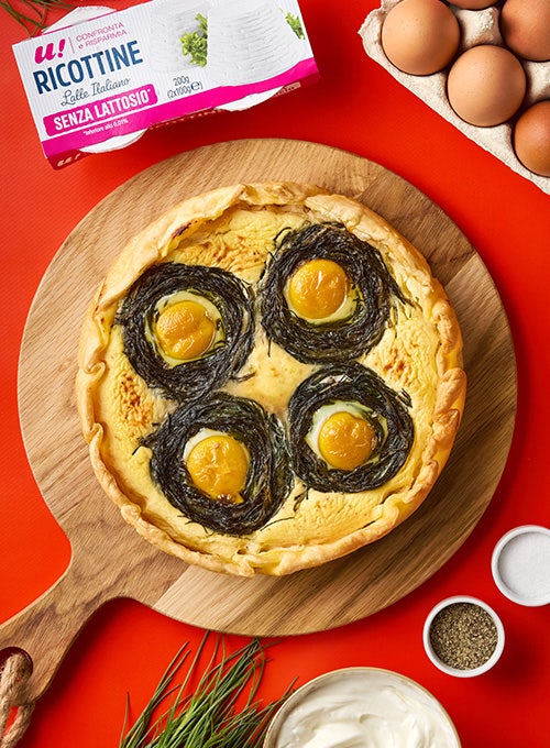 Torta pasqualina salata con agretti e ricotta