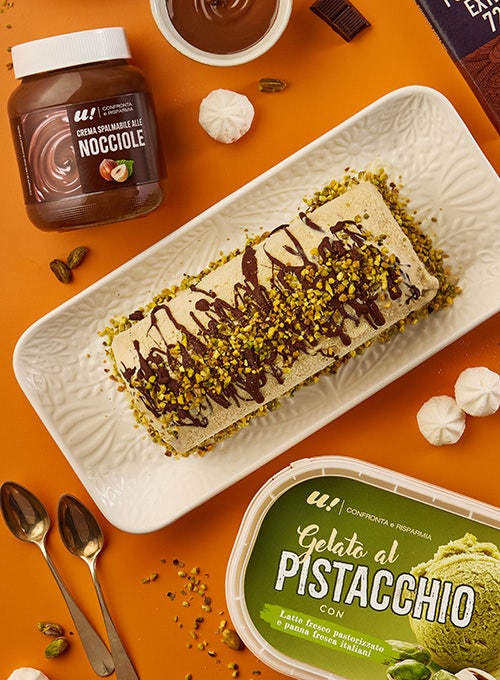 Tronchetto al pistacchio fatto in casa