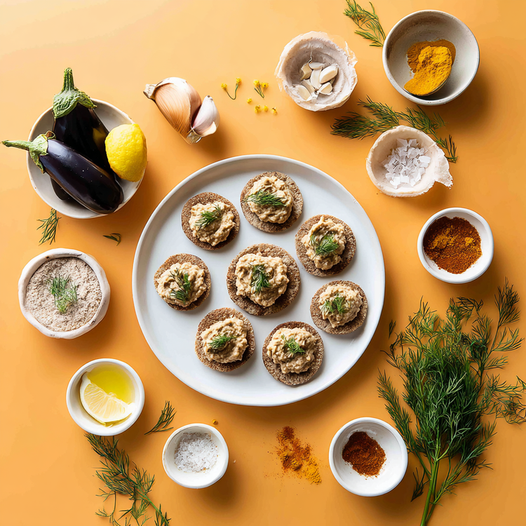 Blinis di Grano Saraceno con Caviale di Melanzane