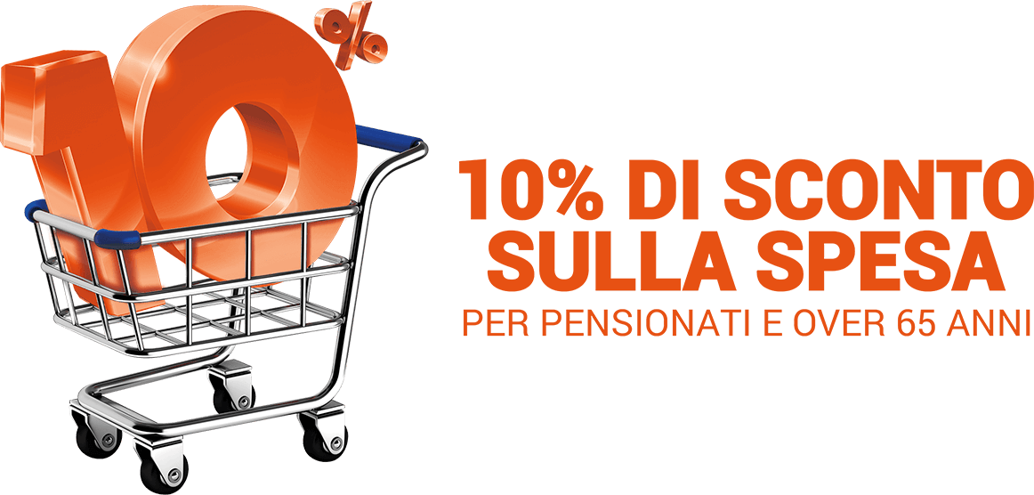 10% di sconto sulla spesa per pensionati e over 65 anni
