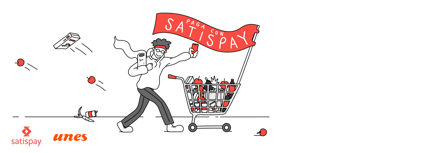 Nei supermercati Unes puoi pagare con Satispay