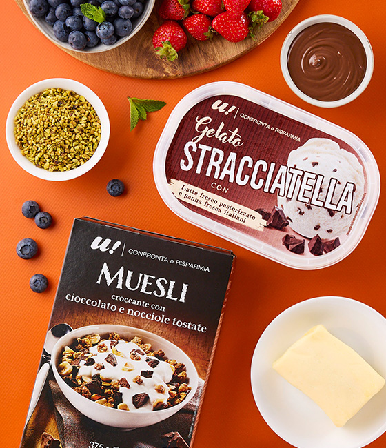 Cheesecake gelato con base muesli