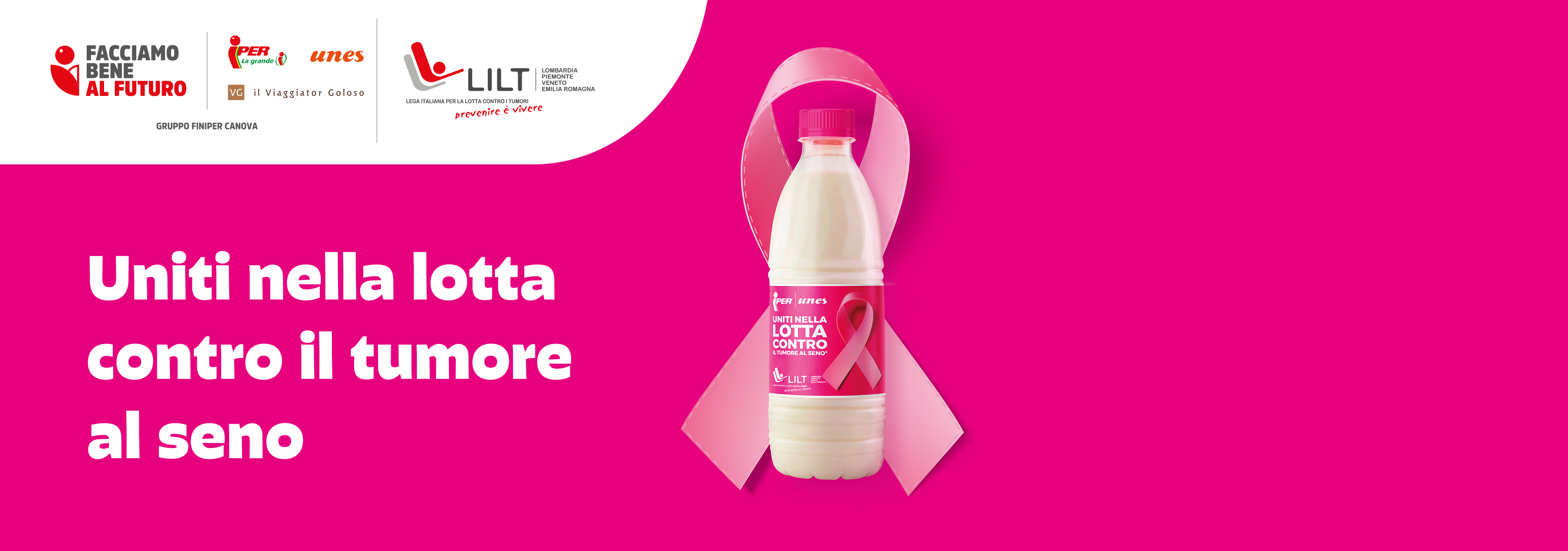 Il latte Unes si veste di rosa per la prevenzione
